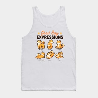 Good Boy Expressions - Cute Shiba Inu Dog Gift Tank Top